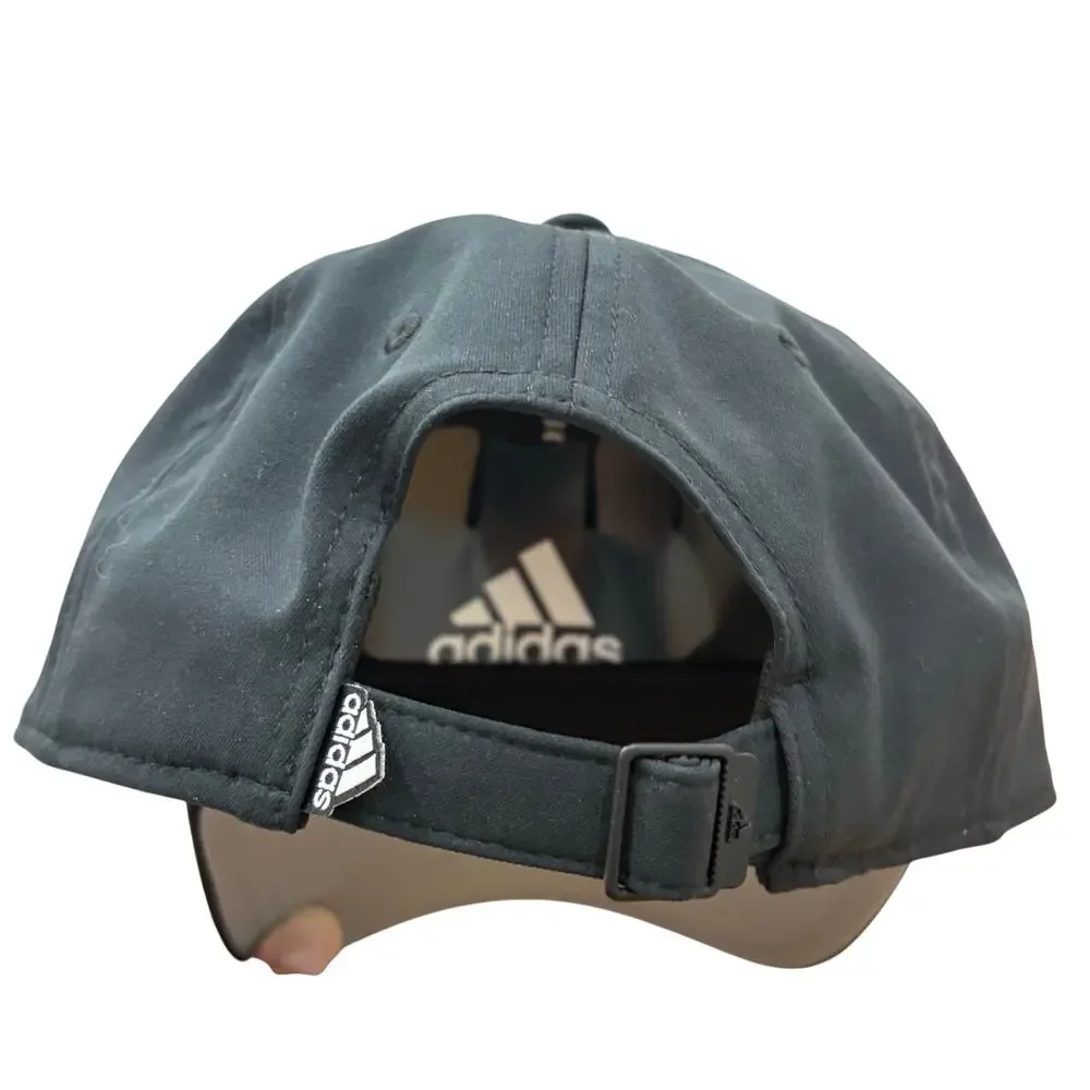 BRAND NEW adidas Aeroready 3 Stripe Logo Black‎ Adjustable Strap Hat Cap OSFM